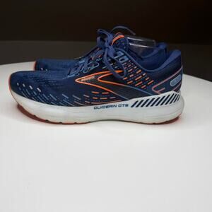 Brooks Glycerin GTS 20 Mens Running Shoes Size 11 Blue Orange Cushioned Sneakers